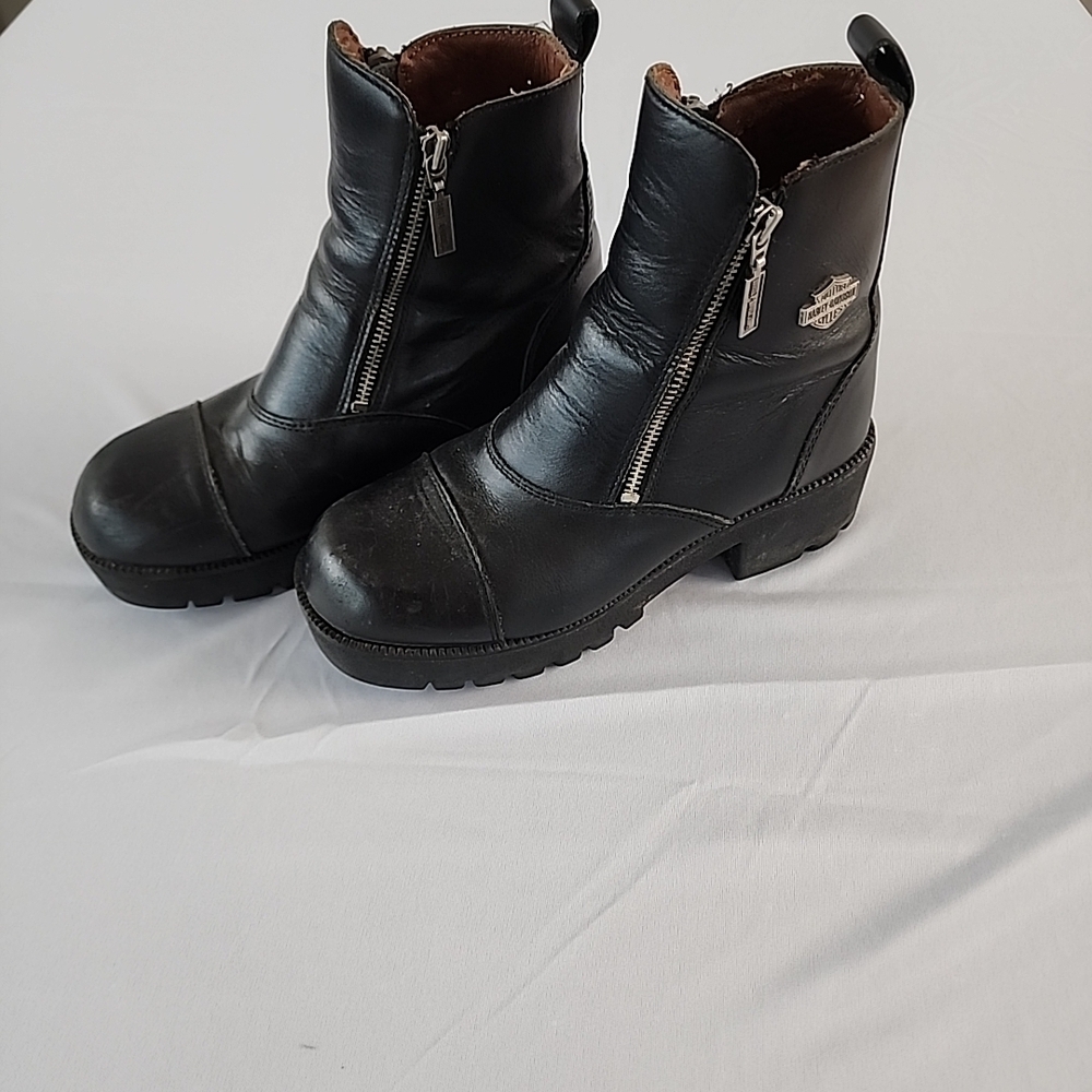 Authentic Harley-Davidson Brown Leather Boots